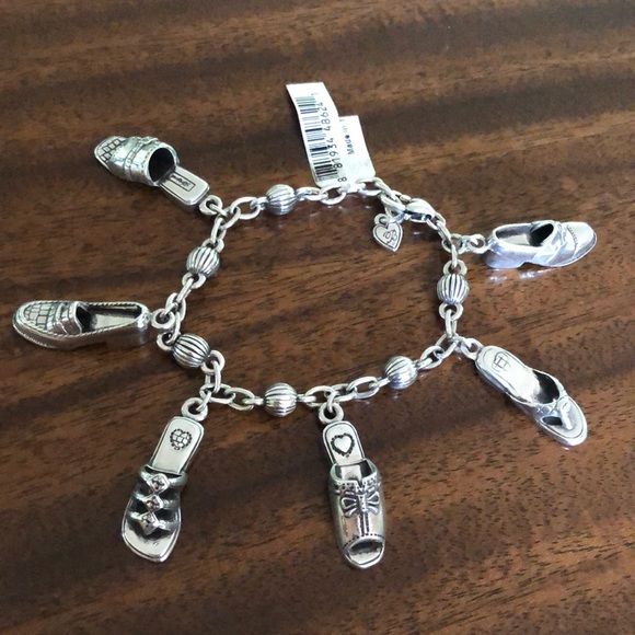 NWT Brighton retired “I Love Shoes” Charm Bracelet - Picture 1 of 12